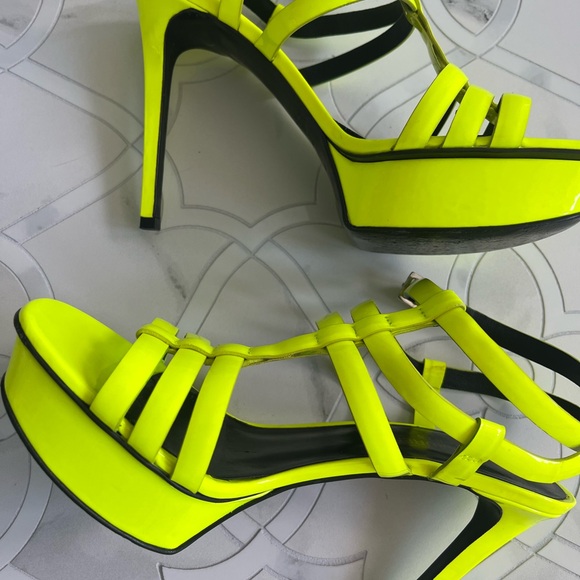 SAINT LAURENT neon yellow heels - Picture 2 of 9